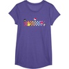 image:imageHello Sanrio Characters Checkerboard Tee Shirt TShirtPurple Heather