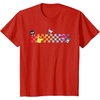 image:imageHello Sanrio Characters Checkerboard Tee Shirt TShirtRed
