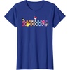 image:imageHello Sanrio Characters Checkerboard Tee Shirt TShirtRoyal Blue