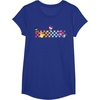 image:imageHello Sanrio Characters Checkerboard Tee Shirt TShirtRoyal Blue