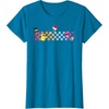 image:imageHello Sanrio Characters Checkerboard Tee Shirt TShirtSapphire Blue