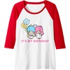 image:imageLittle Twin Stars Its My Birthday Raglan Baseball TeeRedWhite