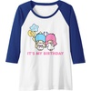 image:imageLittle Twin Stars Its My Birthday Raglan Baseball TeeRoyal BlueWhite