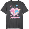 image:imageLittle Twin Stars Retro Logo Valentine Tee TShirtDark Heather Grey