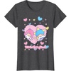 image:imageLittle Twin Stars Retro Logo Valentine Tee TShirtDark Heather Grey