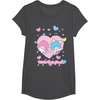 image:imageLittle Twin Stars Retro Logo Valentine Tee TShirtDark Heather Grey