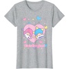 image:imageLittle Twin Stars Retro Logo Valentine Tee TShirtHeather Grey