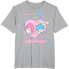 image:imageLittle Twin Stars Retro Logo Valentine Tee TShirtHeather Grey
