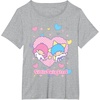 image:imageLittle Twin Stars Retro Logo Valentine Tee TShirtHeather Grey