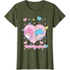 image:imageLittle Twin Stars Retro Logo Valentine Tee TShirtOlive Green