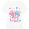image:imageLittle Twin Stars Retro Logo Valentine Tee TShirtWhite