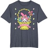 image:imageMy Melody Logo Happy Easter Tee Shirt TShirtHeather Blue