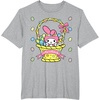 image:imageMy Melody Logo Happy Easter Tee Shirt TShirtHeather Grey
