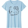 image:imageSANRIO Hello Kitty Winking Tee TShirt Womens Casual Classic Cartoon Letter Print TShirt Grey SmallBaby Blue
