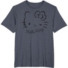 image:imageSANRIO Hello Kitty Winking Tee TShirt Womens Casual Classic Cartoon Letter Print TShirt Grey SmallHeather Blue