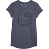 image:imageSANRIO Hello Kitty Winking Tee TShirt Womens Casual Classic Cartoon Letter Print TShirt Grey SmallHeather Blue