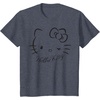 image:imageSANRIO Hello Kitty Winking Tee TShirt Womens Casual Classic Cartoon Letter Print TShirt Grey SmallHeather Blue