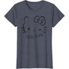 image:imageSANRIO Hello Kitty Winking Tee TShirt Womens Casual Classic Cartoon Letter Print TShirt Grey SmallHeather Blue