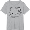 image:imageSANRIO Hello Kitty Winking Tee TShirt Womens Casual Classic Cartoon Letter Print TShirt Grey SmallHeather Grey