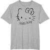 image:imageSANRIO Hello Kitty Winking Tee TShirt Womens Casual Classic Cartoon Letter Print TShirt Grey SmallHeather Grey