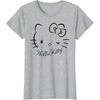 image:imageSANRIO Hello Kitty Winking Tee TShirt Womens Casual Classic Cartoon Letter Print TShirt Grey SmallHeather Grey