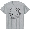 image:imageSANRIO Hello Kitty Winking Tee TShirt Womens Casual Classic Cartoon Letter Print TShirt Grey SmallHeather Grey