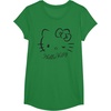 image:imageSANRIO Hello Kitty Winking Tee TShirt Womens Casual Classic Cartoon Letter Print TShirt Grey SmallKelly Green