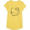 image:imageSANRIO Hello Kitty Winking Tee TShirt Womens Casual Classic Cartoon Letter Print TShirt Grey SmallLemon Yellow