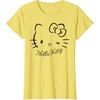 image:imageSANRIO Hello Kitty Winking Tee TShirt Womens Casual Classic Cartoon Letter Print TShirt Grey SmallLemon Yellow