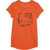 image:imageSANRIO Hello Kitty Winking Tee TShirt Womens Casual Classic Cartoon Letter Print TShirt Grey SmallOrange