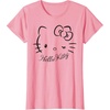 image:imageSANRIO Hello Kitty Winking Tee TShirt Womens Casual Classic Cartoon Letter Print TShirt Grey SmallPink