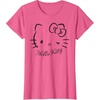 image:imageSANRIO Hello Kitty Winking Tee TShirt Womens Casual Classic Cartoon Letter Print TShirt Grey SmallPink Heather