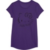 image:imageSANRIO Hello Kitty Winking Tee TShirt Womens Casual Classic Cartoon Letter Print TShirt Grey SmallPurple