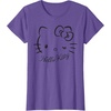 image:imageSANRIO Hello Kitty Winking Tee TShirt Womens Casual Classic Cartoon Letter Print TShirt Grey SmallPurple Heather
