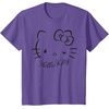 image:imageSANRIO Hello Kitty Winking Tee TShirt Womens Casual Classic Cartoon Letter Print TShirt Grey SmallPurple Heather
