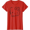image:imageSANRIO Hello Kitty Winking Tee TShirt Womens Casual Classic Cartoon Letter Print TShirt Grey SmallRed