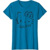image:imageSANRIO Hello Kitty Winking Tee TShirt Womens Casual Classic Cartoon Letter Print TShirt Grey SmallSapphire Blue