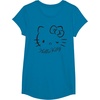 image:imageSANRIO Hello Kitty Winking Tee TShirt Womens Casual Classic Cartoon Letter Print TShirt Grey SmallSapphire Blue