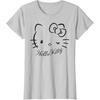 image:imageSANRIO Hello Kitty Winking Tee TShirt Womens Casual Classic Cartoon Letter Print TShirt Grey SmallSilver Grey