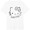 image:imageSANRIO Hello Kitty Winking Tee TShirt Womens Casual Classic Cartoon Letter Print TShirt Grey SmallWhite