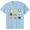 image:imageSANRIO Hello Kitty and Friends Supercute Stickers Unisex Adult Child TShirt Black Small Classic Fit Crew Neck Short Sleeve Cotton 60 Polyester 40Baby Blue