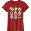image:imageSANRIO Hello Kitty and Friends Supercute Stickers Unisex Adult Child TShirt Black Small Classic Fit Crew Neck Short Sleeve Cotton 60 Polyester 40Cranberry Red