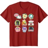 image:imageSANRIO Hello Kitty and Friends Supercute Stickers Unisex Adult Child TShirt Black Small Classic Fit Crew Neck Short Sleeve Cotton 60 Polyester 40Cranberry Red