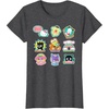 image:imageSANRIO Hello Kitty and Friends Supercute Stickers Unisex Adult Child TShirt Black Small Classic Fit Crew Neck Short Sleeve Cotton 60 Polyester 40Dark Heather Grey