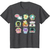image:imageSANRIO Hello Kitty and Friends Supercute Stickers Unisex Adult Child TShirt Black Small Classic Fit Crew Neck Short Sleeve Cotton 60 Polyester 40Dark Heather Grey