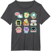 image:imageSANRIO Hello Kitty and Friends Supercute Stickers Unisex Adult Child TShirt Black Small Classic Fit Crew Neck Short Sleeve Cotton 60 Polyester 40Dark Heather Grey