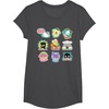image:imageSANRIO Hello Kitty and Friends Supercute Stickers Unisex Adult Child TShirt Black Small Classic Fit Crew Neck Short Sleeve Cotton 60 Polyester 40Dark Heather Grey