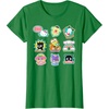 image:imageSANRIO Hello Kitty and Friends Supercute Stickers Unisex Adult Child TShirt Black Small Classic Fit Crew Neck Short Sleeve Cotton 60 Polyester 40Kelly Green
