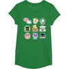 image:imageSANRIO Hello Kitty and Friends Supercute Stickers Unisex Adult Child TShirt Black Small Classic Fit Crew Neck Short Sleeve Cotton 60 Polyester 40Kelly Green