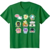 image:imageSANRIO Hello Kitty and Friends Supercute Stickers Unisex Adult Child TShirt Black Small Classic Fit Crew Neck Short Sleeve Cotton 60 Polyester 40Kelly Green